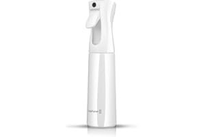 LSAIFATER Flacone spray per capelli, nebulizzatore continuo per capelli, acconciature, piante e pulizia (300 ml, bianco)