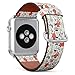 Produktbild Art-Strap Kompatibel mit für Big Apple Watch 42mm & 44mm - Uhrenarmband Ersatzarmbänder Lederarmband mit Edelstahl-Verschluss und Adapter (Schweine Auf Wiese)