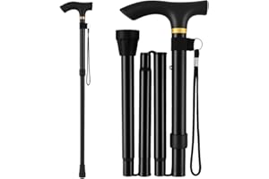 ANUSHA Walking Stick - Folding Walking Sticks for Women & Men, Lightweight Collapsible Walking Stick, Ideal for Arthritis, Heavy Duty, Adjustable Foldable Walking Sticks for Ladies & Travel Use