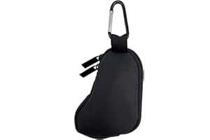 Spacmirrors Support d'inhalation d'asthme en néoprène - Sac de transport portable - Mini étui pour inhalateur en forme de L - Inhalateur non inclus, PU noir., 5" X 3", Poche de rangement