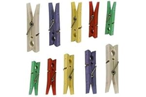 NIRU ERREBI Molleta Legno +Plastica Dupla,10 Pezzi (colori assortiti)