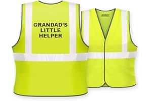 EXPERT WORKWEAR Daddy's Little Helper Gilet de sécurité haute visibilité pour enfants 4–6 ans