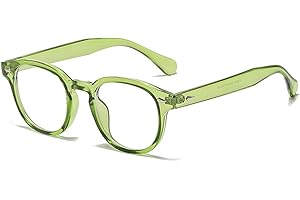 LHSDMOAT Occhiali Anti Luce Blu Uomo e Donna - Modello Rotondo Stile Depp con Filtro Protezione 100% - Ideali per Computer, Gaming e Lavoro al PC - Blocco Luce Blu