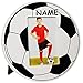 Produktbild alles-meine.de GmbH Fotorahmen / Bilderrahmen -  Fußball / Ball  - inkl. Name - 10 x 15 cm - Holz - zum Aufhängen & Hinstellen & Aufstellen - Wandbilderrahmen & Tischausteller ..