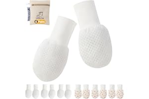 1 ONE ENJOY 6 Pares Mitones de bebé Manoplas para bebés recién nacidos Guantes para bebés Manoplas (6-12 meses)