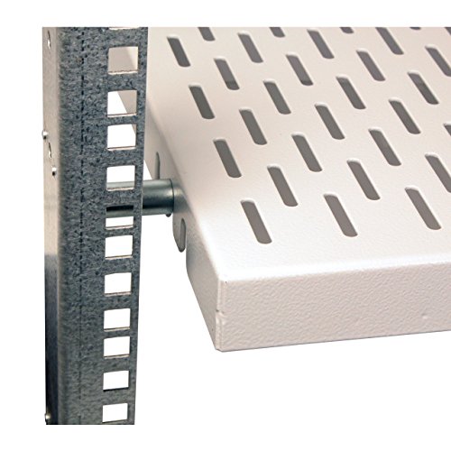 BIGtec 19″ 1HE schwerlast Fachboden Ablageboden Einlageboden grau Tiefe 670mm Nutzbreite 445mm für Wandgehäuse Netzwerkschränke Serverschränke Rack-Rahmen RAL7035 Traglast 100kg - 2