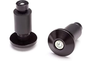 ALCHEMY PARTS Motorcycle HandleBar Bar End Weights Plugs Caps Anti Vibration CNC Billet Aluminium for 22mm 7/8 Inch Hollow Handlebars (Black) 2 PCS