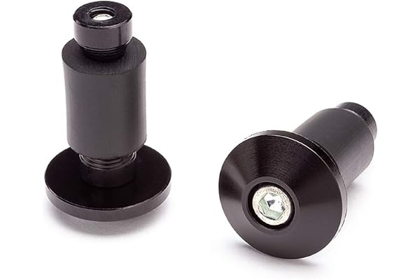 Moto Embouts Guidon CNC Billet Aluminium pour 22mm 7/8" Guidon - Noir