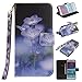 Produktbild Nancen Samsung Galaxy Note 4 / SM-N9100 (5,7 Zoll) Handytasche / Handyhülle. Flip Etui Wallet Case in Bookstyle - Premium PU Lederhülle Hülle Cover Mit Lanyard / Strap, Standfunktion, Kreditkarte und Brieftasche