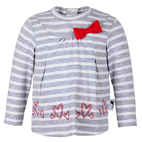 Baby Mini Girls Shirt, light grey melange, size 74, 9 months