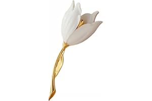 Inateannal Broche De Esmalte De Flores De Tulipán Elegante Broche De Solapa Hebilla De Chal Corsage Gran Alfiler De La Bufanda Para Las Mujeres Las Niñas