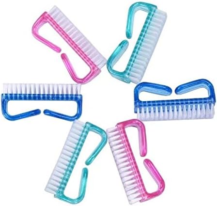 6 Pcs Fingernail Plastic Clean Brush Handle Grip Nail Brush Nail Scrubbing Fingernails Are Used to Clean Nails