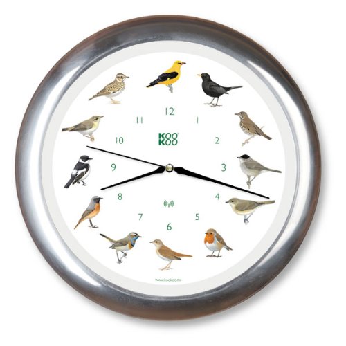 KooKoo Singvögel wood vogelstimmen wanduhr - 3