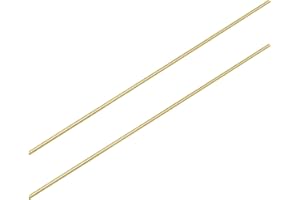 Aopin Brass Round Tube Copper Pipe ID 1mm / 1/25" x OD 2mm / 2/25" Hollow Copper Tubing - 300mm / 1 Ft / 12 in Length for Refrigerator Capillary Tubing, Cooling Systems, Wind Chimes 2 Pcs
