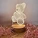 Produktbild Kreative nachtlicht led massivholz 3D tischlampe high-end Boutique elektronische Geschenke großhandel hungrig bär dreifarbige stecker Modelle (4 Watt)