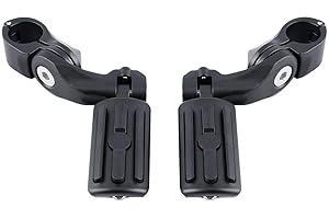 TCMT Repose-pieds Highway de 3,2 cm pour Harley Touring Road King Street Glide Electra Glide Glide Softail Sportster Dyna avec protège-moteur de 3,2 cm