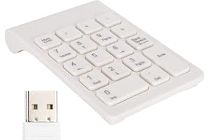 ‎CCYLEZ 2.4G Wireless Numeric Keypad, Portable Keyboard with 18 Keys, Bluetooth Numeric Keypad, General Numeric Keypad for Laptop, Desktop etc