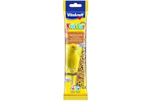 SELECTIONS GARDEN VITAKRAFT Canary Egg & Grass Stick 2 Pack Budgie Treat Boredom Breaker Kracker