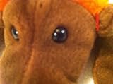 TY Beanie Babies Chocolate the Moose Stuffed Animal Plush Toy - 8 inches long - Brown with Orange Antlers