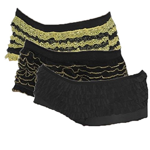 (Pack of 3)Womens Hipster Stretch Lace panties underwear - Mixed Brands Small Multicolour