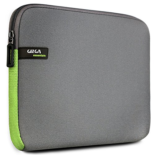 GIZGA 14.1 Zoll LaptopTasche / Schutzhülle für Laptop / Tablet mit einer Bildschirmdiagonale von 35,8 cm (14,1 Zoll) Grau mit Grün