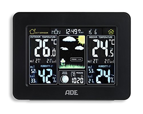 ADE Wetterstation WS 1503 mit Funk und Außensensor (schwarz) - 2