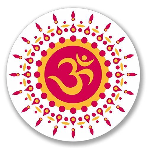 2 x Om Symbol Hindu Yoga Gepäck Vinyl Aufkleber Aufkleber Laptop Reise Gepäck Auto Ipad Schild Fun # 4123 - 10cm/100mm Wide