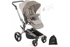 JANE Jané Zanzariera per Culla e Lettino da Viaggio, Universale, Facile Visibilità, Protezione dagli Insetti, Borsa Inclusa