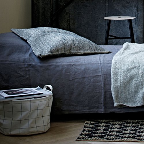 Laundry bag, Squares & Stripes, asstd. 2 prints, black, dia.: 40 cm, h.: 25 cm - 2