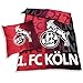 Produktbild Unbekannt 1. FC Köln Bettwäsche Leuchtend 2-teilig (Bezug, Kissen) - Plus Lesezeichen I Love Köln