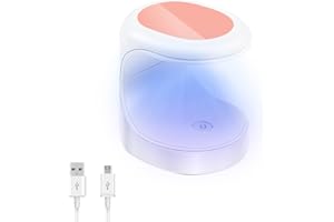 ANGNYA Mini Lampada per Unghie UV LED 16W, Lampade UV Portatile a Doppia Sorgente LED con USB Presa per Nail Art（Rosa）…