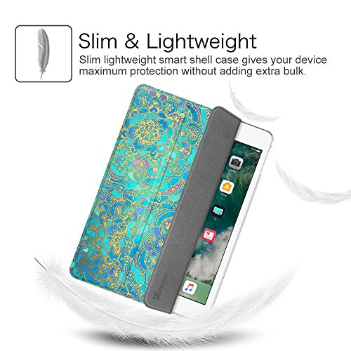 Fintie iPad 9.7 Zoll 2017 Hülle – Ultra Slim Superleicht Schutzhülle mit Lichtdurchlässig Rückseite Abdeckung Smart Cover Case Tasche mit Auto Schlaf / Wach und Standfunktion für Apple iPad 2017 Neue Modell, Jade - 4