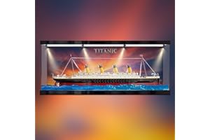 FYHCY Acryl-Vitrine für 10294 Titanic, staubdichte Aufbewahrungsvitrine für 10294 Titanic, Lego-Liebhaber (nur Vitrine), Größe: 140 x 20 x 50 cm E