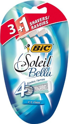BiC Soleil Bella Lady Quadruple Blade Disposable Shaver Blister of 3+1
