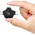 Wayona 4 in 1 OTG Adapter Pendrive Connector (For iOS 13 & Above) Four Ports : Lightning + Type C + Micro USB + USB Compatible with iOS 13 & later devices (OTG Adapter, Black)