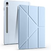 Galaxy Tab S10 lite/S10 Fe / S9 FE 10,9 SM-510 SM-710 Sm-X520 i&ccedil;in Uyumlu Kılıf Tri Folding Kalem B&ouml;lmeli Standlı Kabak (Mavi