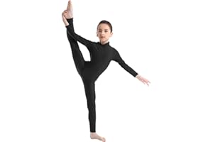 Freebily Body Ginnastica Artistica Bambina Maniche Lunghe Ballerina Vestito Danza Classica Balletto Tuta Sportiva Invernale Jumpsuit Pagliaccetto Tutine Dancewear