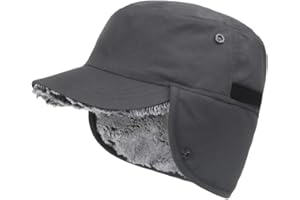 Gisdanchz Unisexo Gorra Invierno con Orejeras - Forrado con Piel Sintética