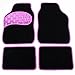 Produktbild eSituro Universal Auto Fußmatten Automatten Teppich & PVC Schwarz/Rosa SCM0095