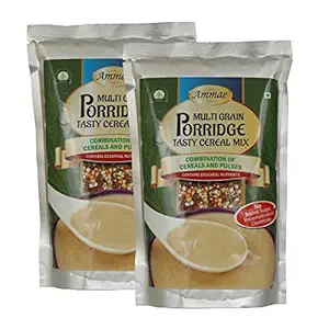 Ammae Multigrain Porridge Tasty Cereal Mix, 425g, Pack of 2, Suitable for all, Contains No preservatives or chemicals and No added sugar or salt