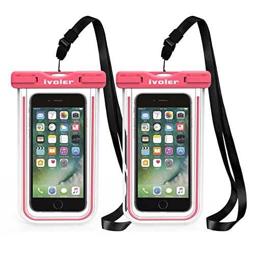  IPX8 Certificado  iVoler  2 Unidades  Funda Bolsa M  vil Impermeable Universal 6 2 Pulgadas para iPhone X  8  8 Plus  7  7 Plus 6   6s Plus  SE 5S 5C  Samsung Galaxy S9 S9 Plus S8 S8  S7 S7 Edge S6 S6 Edge Edge   Huawei P20 P20 Lite P10 P10 lite  BQ Aquaris  LG  Sony  Motorola  Monedas  Pasaporte  etc   Rosa 