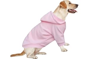 HuaLiSiJi Pull Chien Grande Taille, Chaud et Léger, Tissu Super Doux, Elastique Facile à Porter, Couleurs Vives (5XL, Rose)