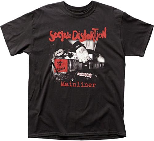 Social Distortion - Mens Mainliner Album T-Shirt, XX-Large, Black
