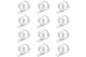 LIUJZZJ 12 Stück Tischdeckenklammern Weiß Kunststoff Clips, Verstellbare Hohe Klemme Tischdeckenhalter Tischdeckenklammer Tischdecke Klammer Kunststoff Tischdeckenklammer