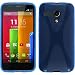 Produktbild PhoneNatic Case für Motorola Moto G Hülle Silikon blau X-Style + 2 Schutzfolien