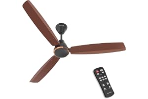 Polycab Wizzy Vibe 1200mm 5-Star BLDC Ceiling fan for Home with Remote| Energy Saving | High Air Delivery | 3+1 yr Warranty [Earth Brown]
