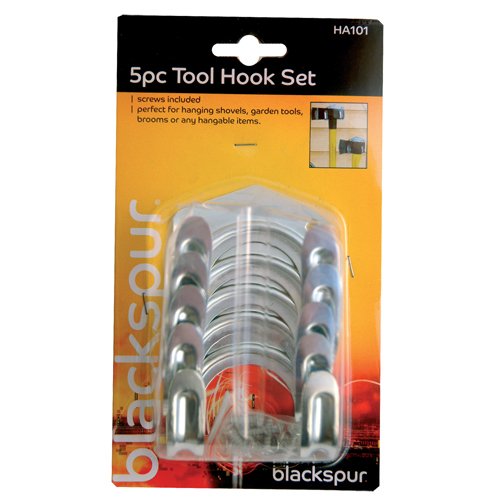 Preisvergleich Produktbild Blackspur Metall-Gerätehaken, 5-teiliges Set