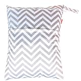 Damero 2 Stück/Set Windeltasche mit wiederverwendbarem Stoff Wasserdicht Wetbag Feuchttücher Organiser Beutel - 5