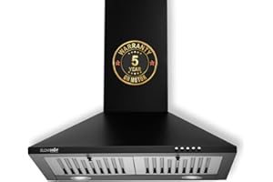 BLOWHOT IRISH S BPC Plus Chimney: 60 cm With Free Installation Kit | 1050 m³/h Suction Power | 3 Speed Push Control | Dual Ba