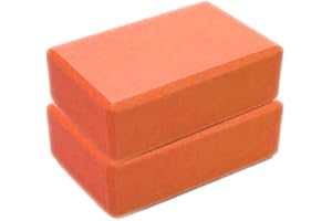 Xshuai Yoga Block, EVA High Density Comfortable Foam Yoga Blocks Exercise Fitness Bricks Pillow Cushion, Eco-friendly and Lightweight, For Gym Training (Orange)